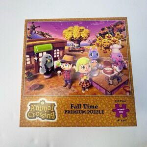 Nintendo Animal Crossing FALL TIME Puzzle 550 Pieces RARE GameStop Open Box-READ